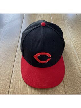 Cinccinati Reds Baseball Cap Mens Fitted New Era Hat 7 5/8 Oficial OnField